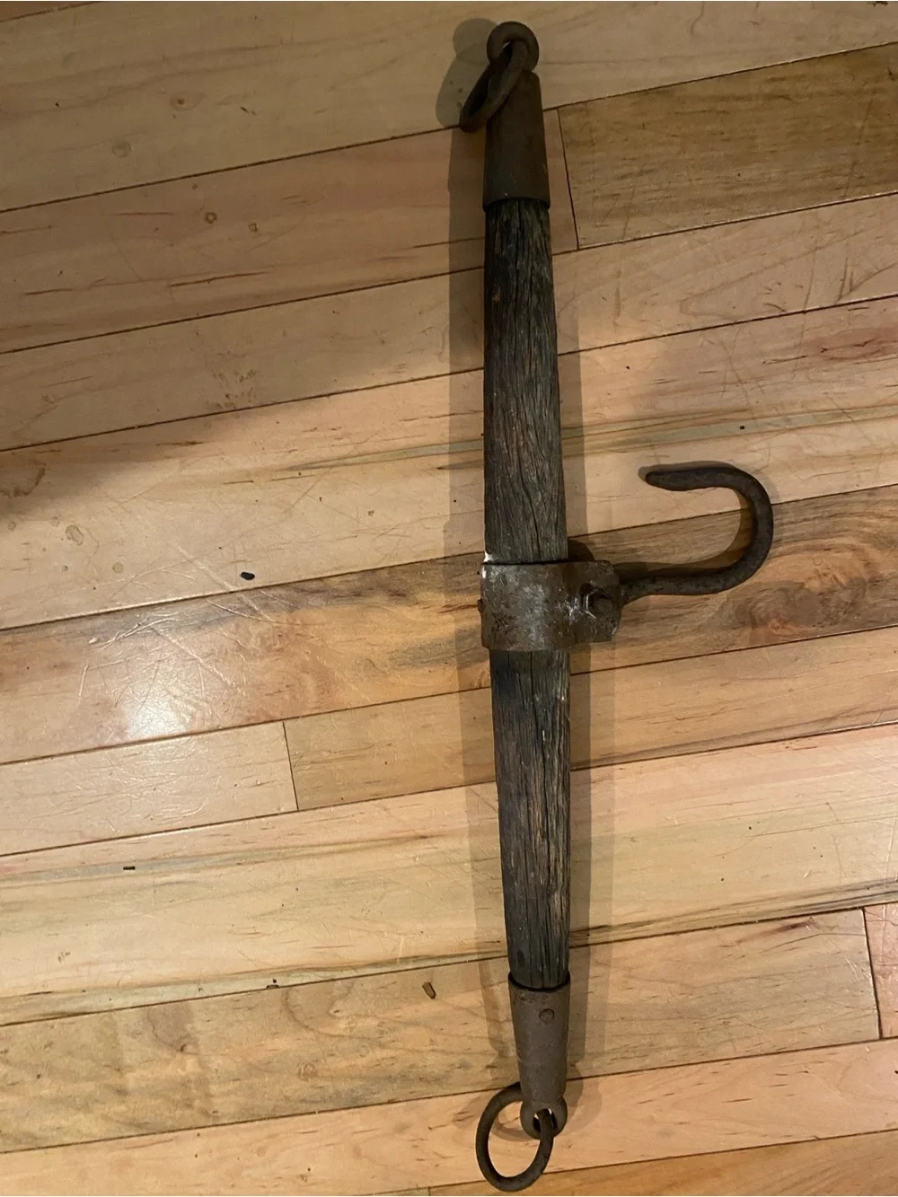 Early 19th Century Primitive Horse Singletree With Cleavis